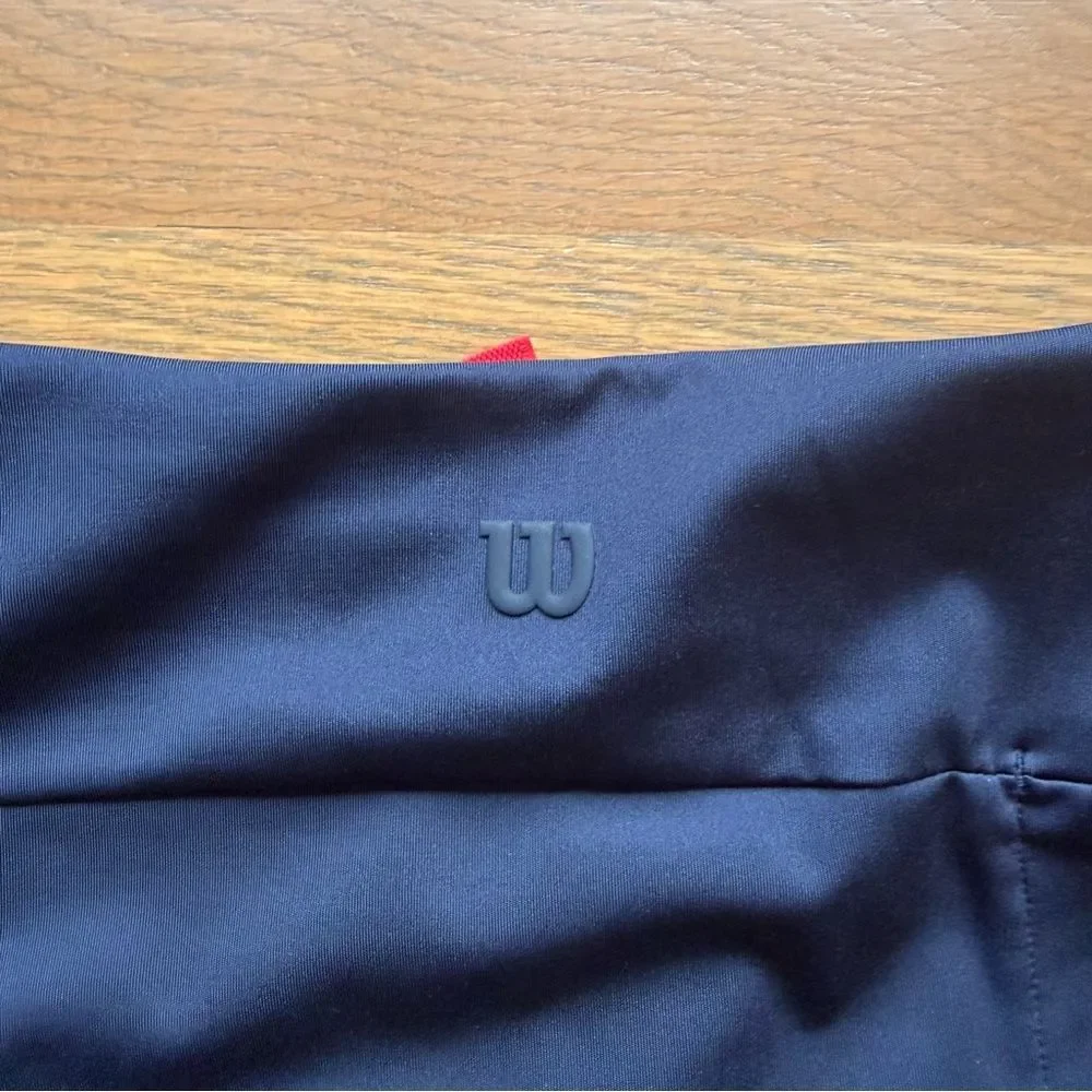 Wilson Play On Skirt Classic Navy Tennis Athletic Lined Ball Short size Small